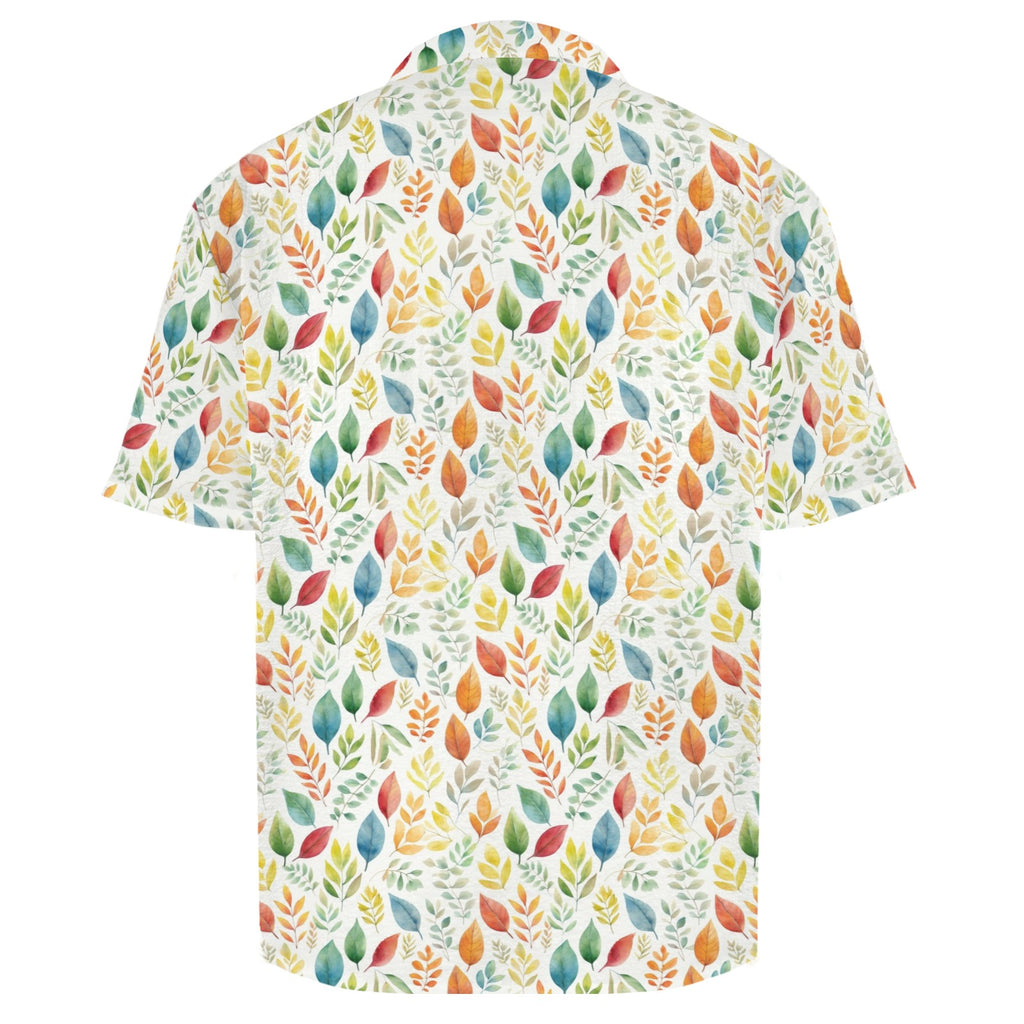 Autumn Leaves Men's Crinkle Hawaiian Shirt