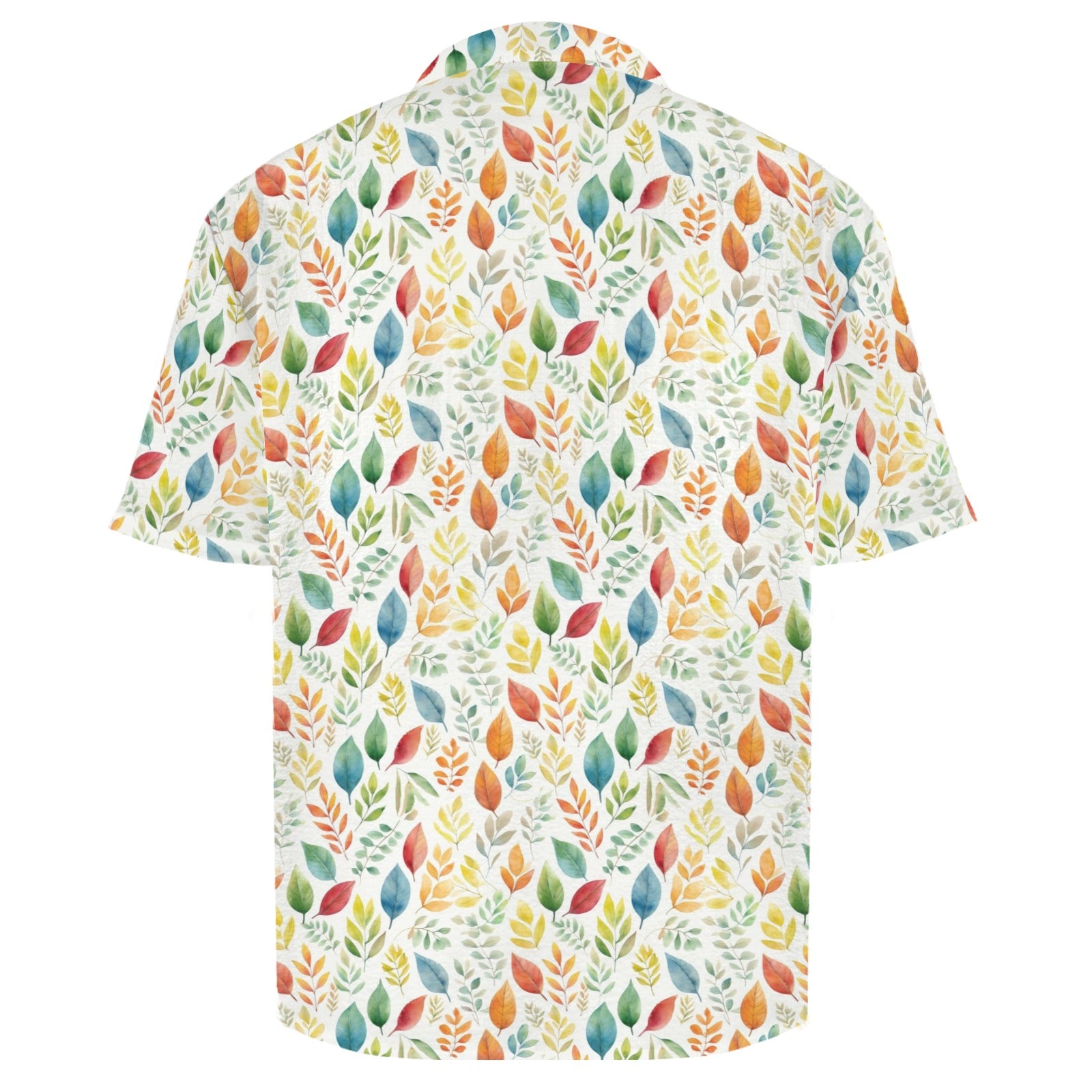 Autumn Leaves Men's Crinkle Hawaiian Shirt