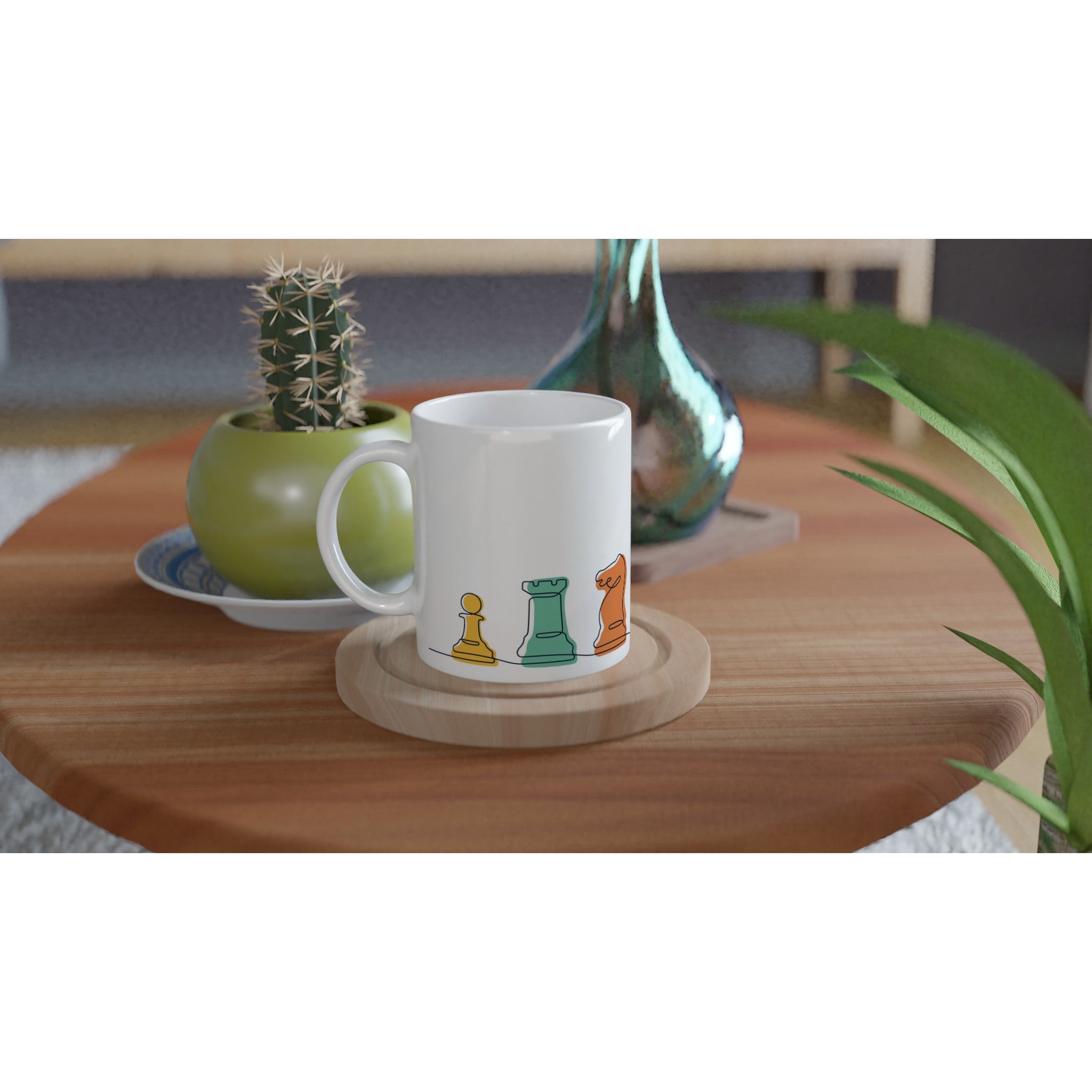 Chess - White 11oz Ceramic Mug White 11oz Mug Games Globally Fulfilled