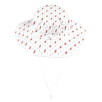 Red Lightning Wide Brim Bucket Hat Wide Brim Bucket Hat comic Printed Offshore