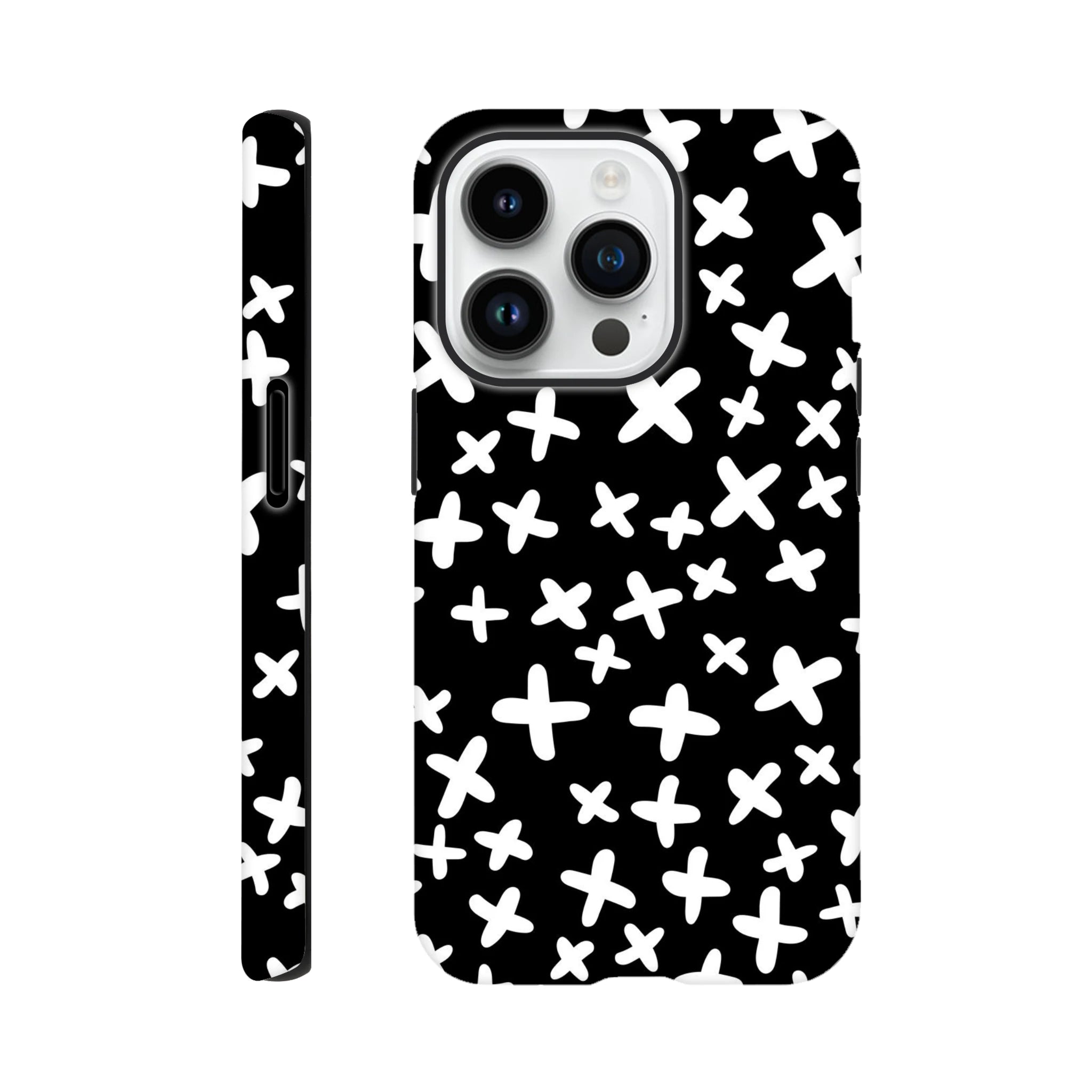 Black And White Crosses - Apple iPhone Tough case iPhone 14 Pro iPhone Tough Case Globally Fulfilled