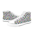 Animal Print In Colour - Men's High Top Canvas Shoes