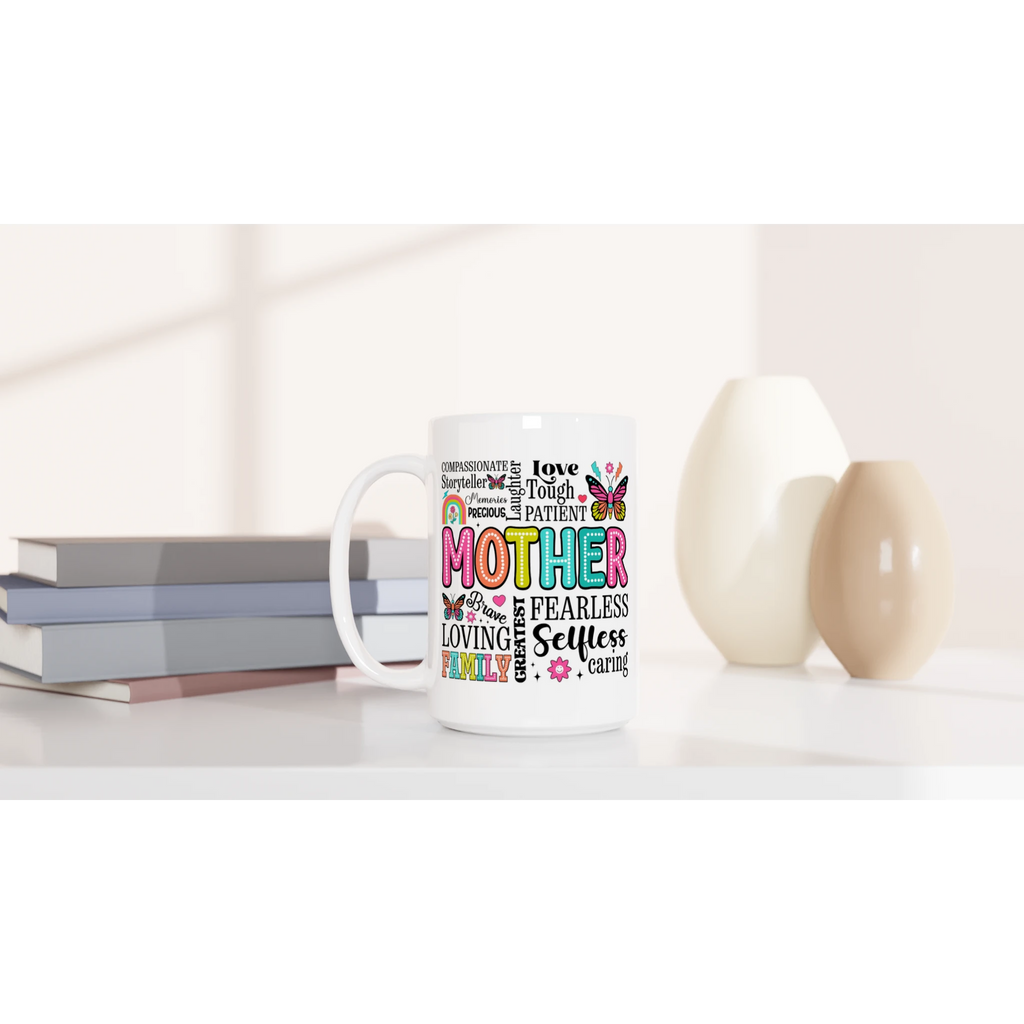 Mother Word Cloud - White 15oz Ceramic Mug 15oz Mug Globally Fulfilled Mum