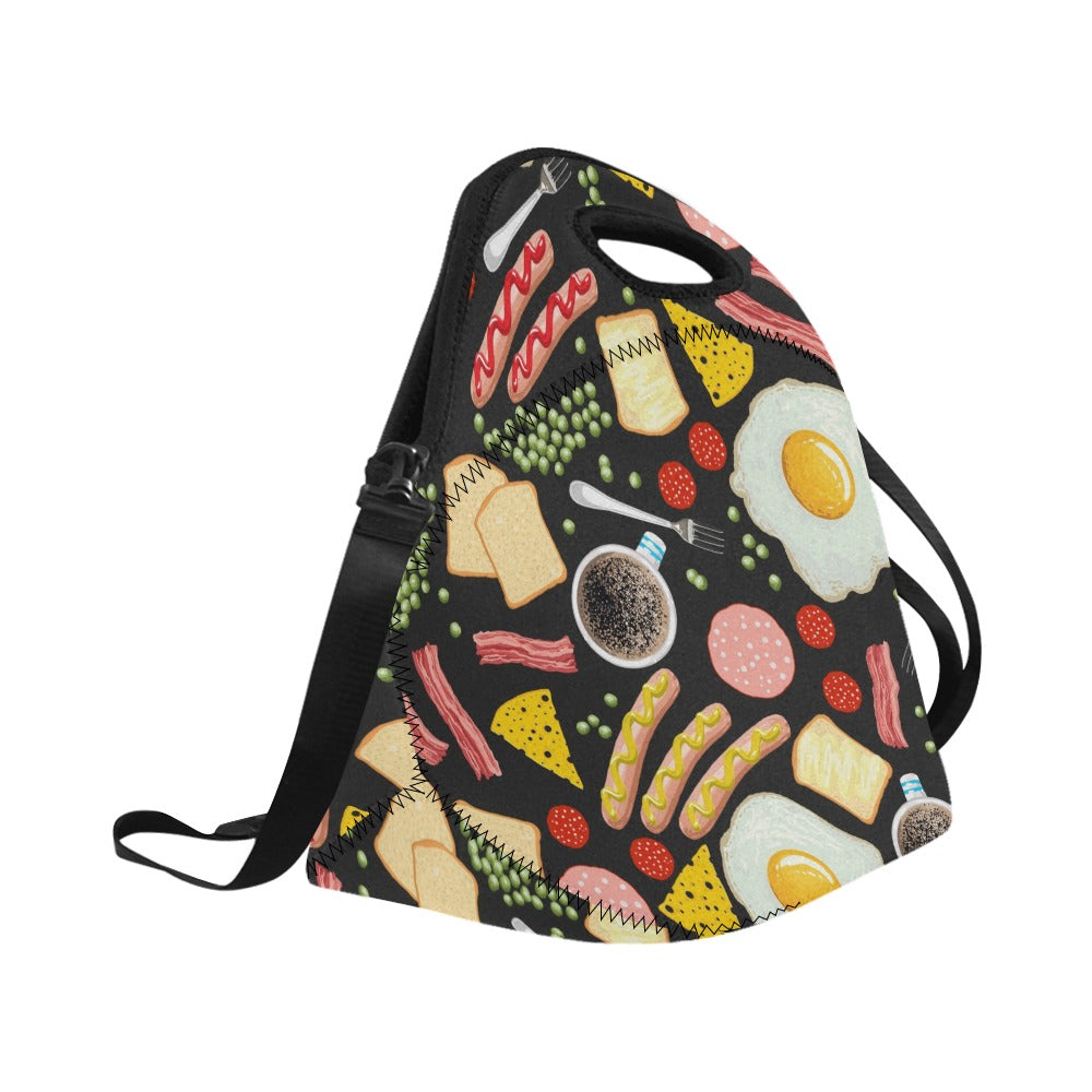 Breakfast Food - Neoprene Lunch Bag Neoprene Lunch Bag Printed Offshore