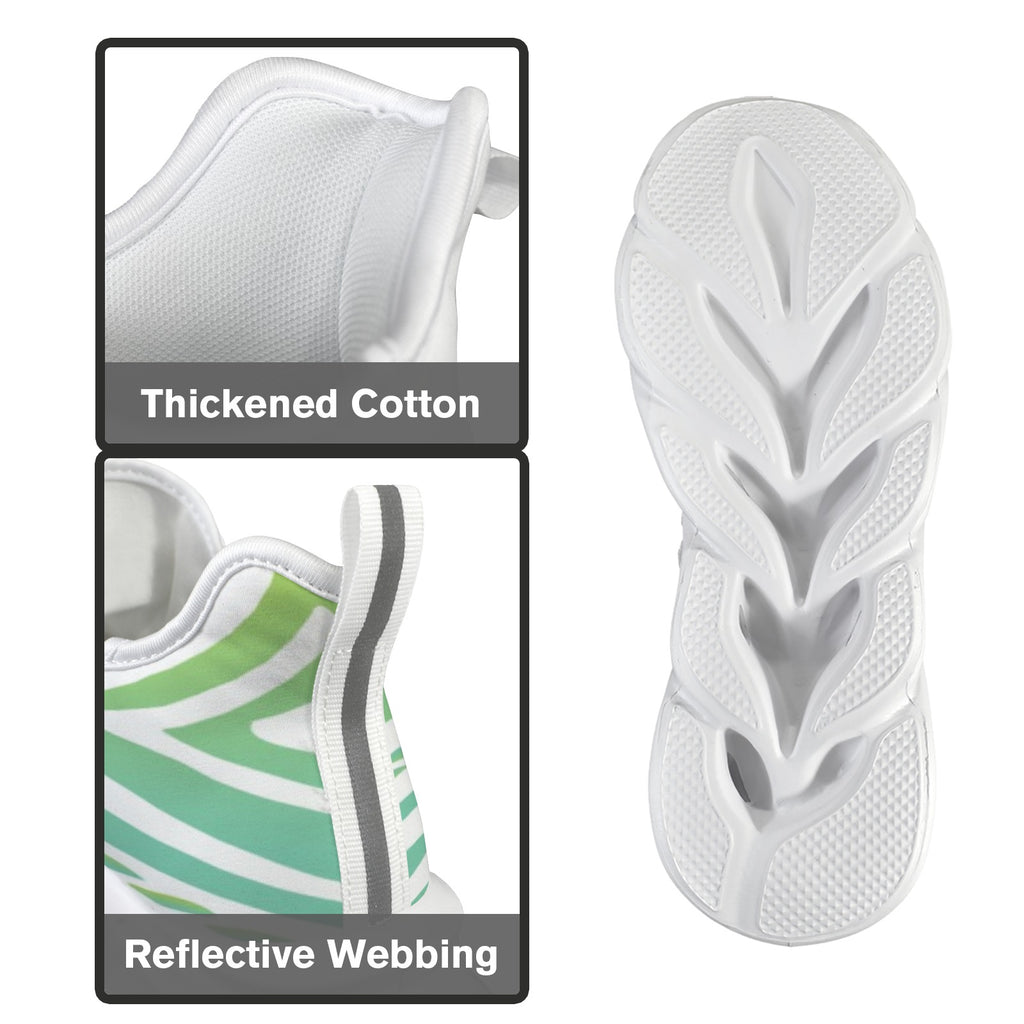 Green Abstract Men's Twisted Sole Sneakers