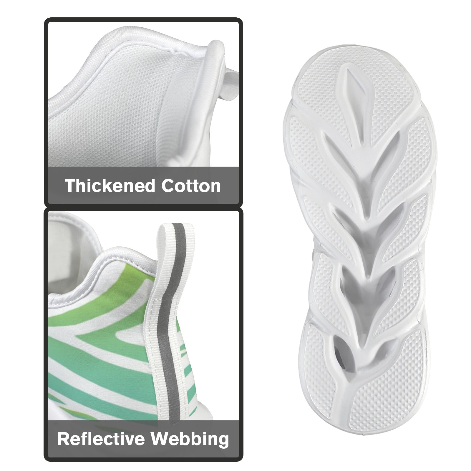 Green Abstract Men's Twisted Sole Sneakers