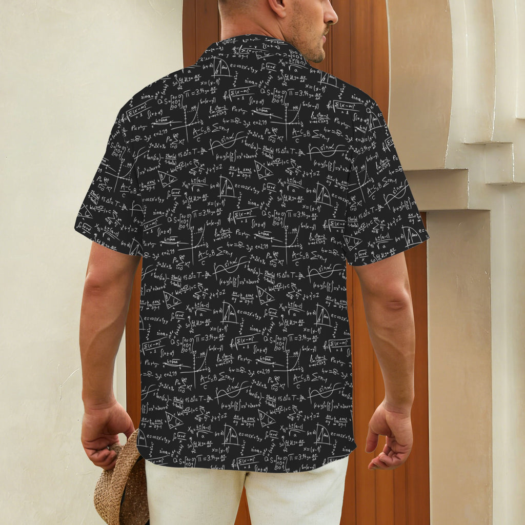 Equations Men's Short Sleeve Hawaiian Shirt Men's Hawaiian Shirt (New) Maths Printed Offshore Science
