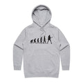 Guitarist Evolution Women's AS Colour Hoodie Grey Marle Womens Hoodie Music Printed In Australia