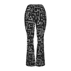 Mathematics High Waist Crossover Tummy Control Flare Leggings High Waist Flare Leggings Maths Printed Offshore