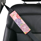 Abstract Roses Car Seat Belt Cover 7''x10'' (Pack of 2) Car Seat Belt Cover 7x10 (Pack of 2) Plants Printed Offshore