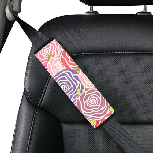 Abstract Roses Car Seat Belt Cover 7''x10'' (Pack of 2) Car Seat Belt Cover 7x10 (Pack of 2) Plants Printed Offshore
