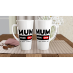 Mum Mode On - White Latte 17oz Ceramic Mug Latte Mug Globally Fulfilled Mum