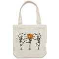 Skeleton Dance, Halloween Canvas Tote Bag Default Title Tote Bag Halloween Printed In Australia