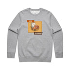 Coffee To The Rescue - AS Colour Stencil Crew Grey Marle Sweatshirt Coffee Printed In Australia
