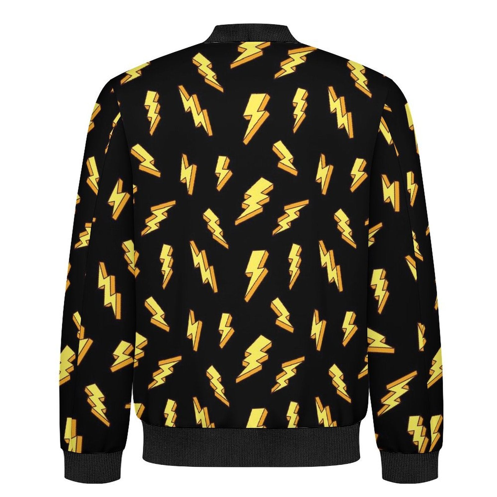 Lightning Bolts Men's Casual Zip‑Up Bomber Jacket
