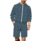 UFO's And Aliens Men's Lightweight Sun Hoodie & Shorts Set 4XL Men's Lightweight Sun Hoodie & Shorts Printed Offshore Sci Fi