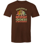Chess And Education - Mens T-Shirt Dark Chocolate Mens T-shirt Chess Games Printed In Australia