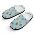 Classic Aussie Food Icons Kids Cotton Slippers black Kids Cotton Slippers Australia Food Printed Offshore