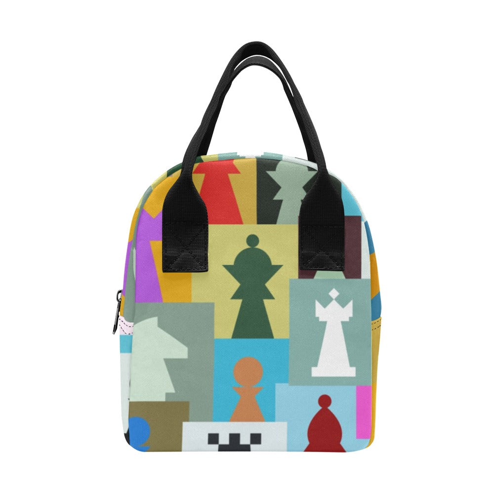 Colourful Chess - Zipper Lunch Bag One Size Zipper Lunch Bag Printed Offshore