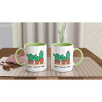 Cactus, Can't Touch This - White 11oz Ceramic Mug with Colour Inside Colour 11oz Mug funny Globally Fulfilled Plants