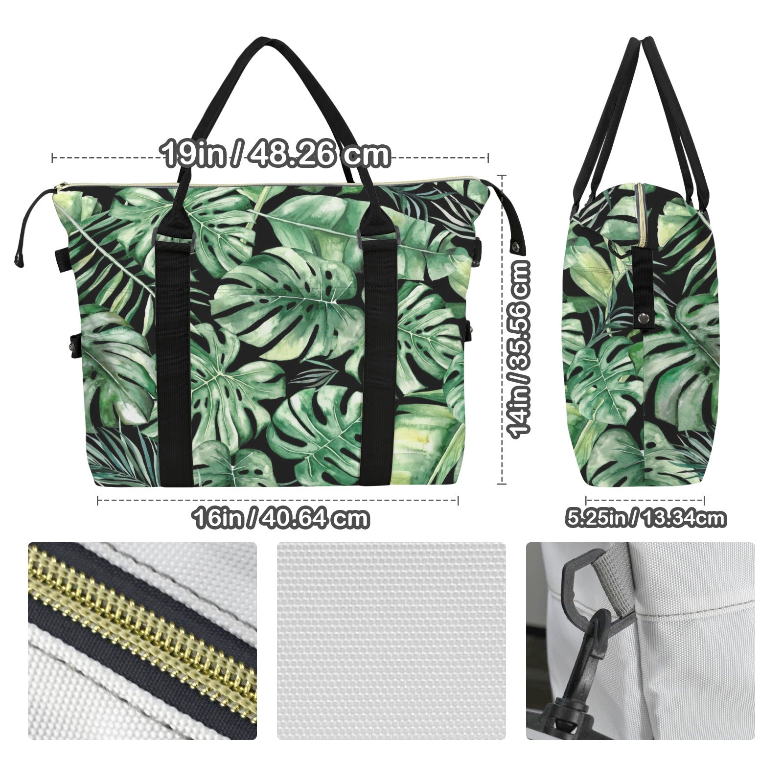 Jungle Leaves Duffle Bag-Simple (Model 1715) Duffle Bag-Simple (1715)