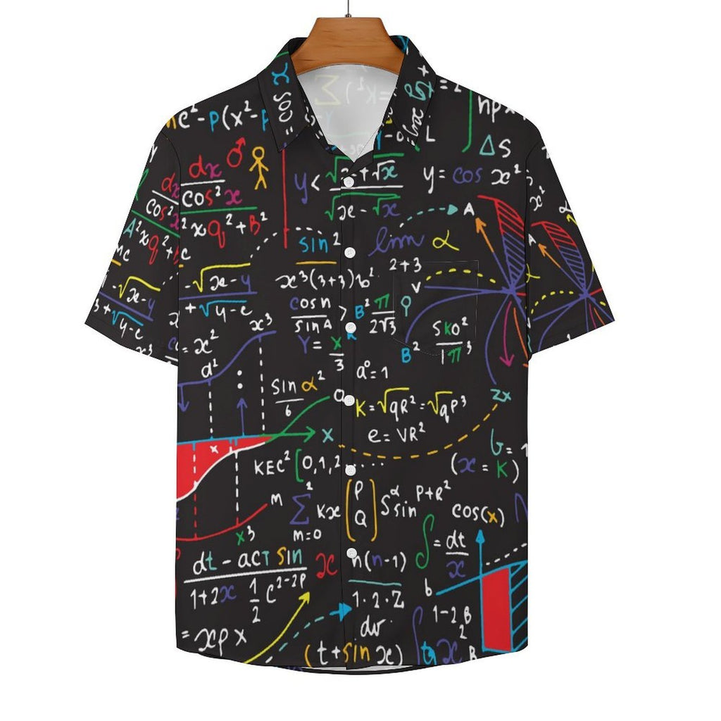 Colourful Maths Formulas - Women's Short-Sleeve Button Up Shirt