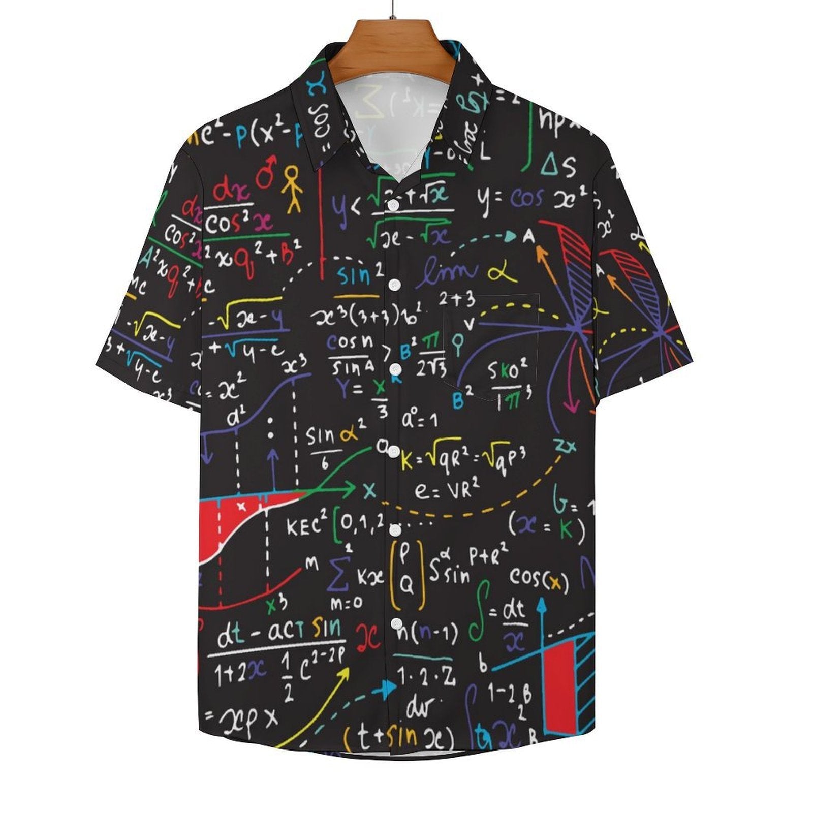 Colourful Maths Formulas - Women's Short-Sleeve Button Up Shirt