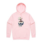 Coffee Skull - Mens Hoodie Pink Mens Hoodie Coffee Printed In Australia