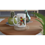 Personalise - Lorikeet, Australian Birds - White 15oz Ceramic Mug Personalised 15oz Mug animal Globally Fulfilled