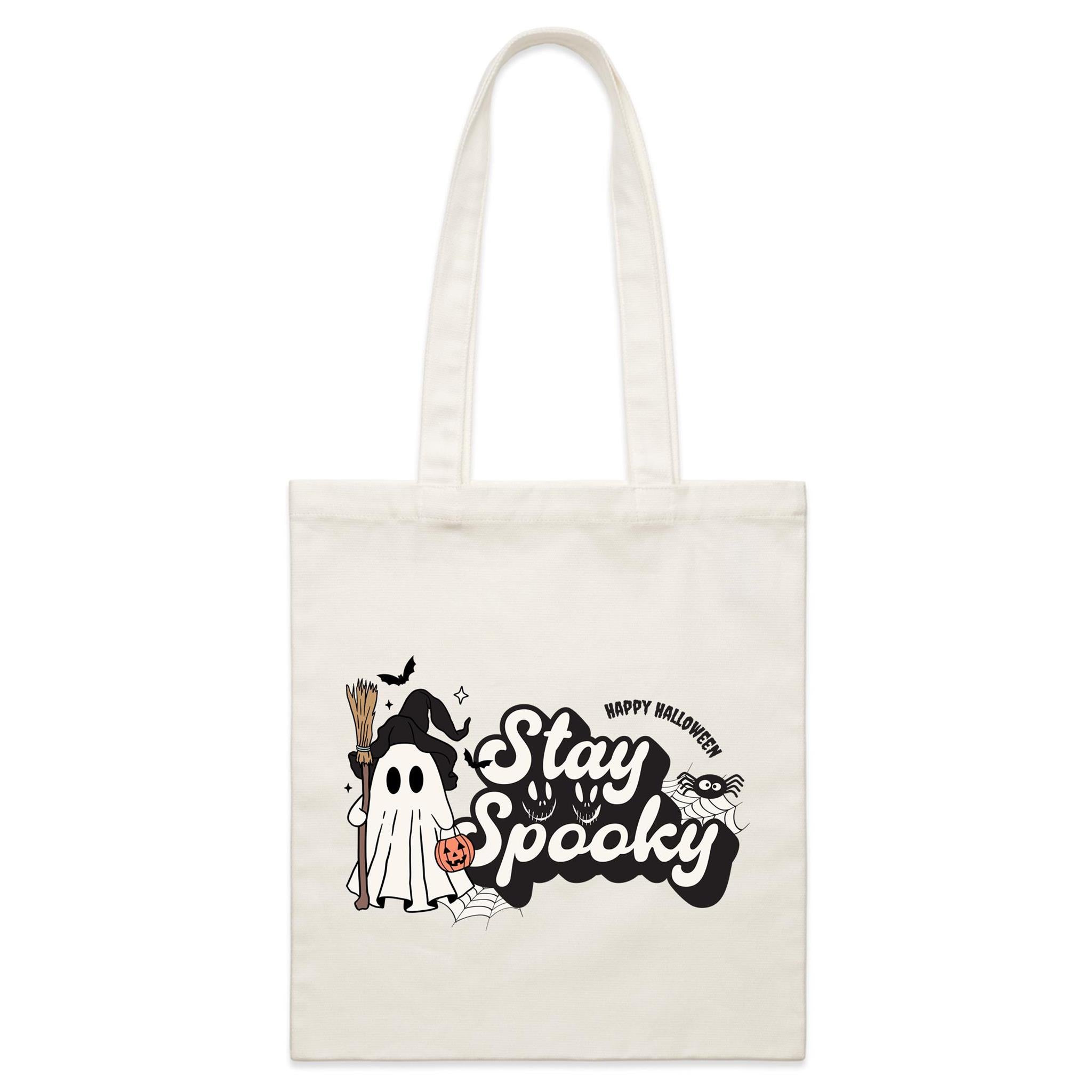 Stay Spooky, Halloween - Parcel Canvas Tote Bag Default Title Small Tote Bag Halloween Printed In Australia