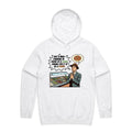 Just A Man Standing In Front Of A Salad Men's AS Colour Hoodie White Mens Hoodie Food Printed In Australia