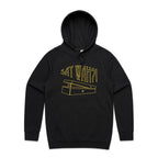 Say Wah, Guitar Pedal - Mens Hoodie Black Mens Hoodie Music Printed In Australia