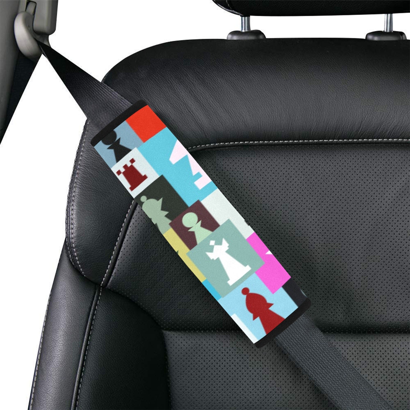 Colourful Chess - Car Seat Belt Cover 7''x10'' (Pack of 2)