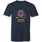 Music Moves Me - Mens T-Shirt Navy Mens T-shirt Music Printed In Australia