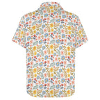 Boho Flowers And Leaves Women's Short-Sleeve Button Up Shirt Women's Short-Sleeve Button Up Shirt Printed Offshore
