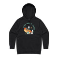 Hotdog, I'm On A Roll Women's AS Colour Hoodie Black Womens Hoodie Food Printed In Australia