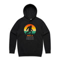 Not A People Person, Yeti, Bigfoot Men's AS Colour Hoodie Black Mens Hoodie Printed In Australia