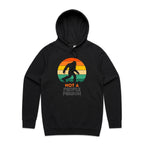 Not A People Person, Yeti, Bigfoot - Mens Hoodie Black Mens Hoodie Printed In Australia