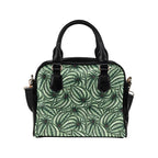 Stripy Leaves Shoulder Handbag