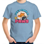 Let's Take A Paws, Cats - Kids Youth T-Shirt Carolina Blue Kids Youth T-shirt animal Printed In Australia