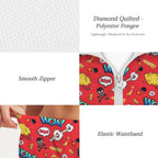 Comic Book Red Women's Windbreaker Short Set Women's Windbreaker Short Set comic Printed Offshore