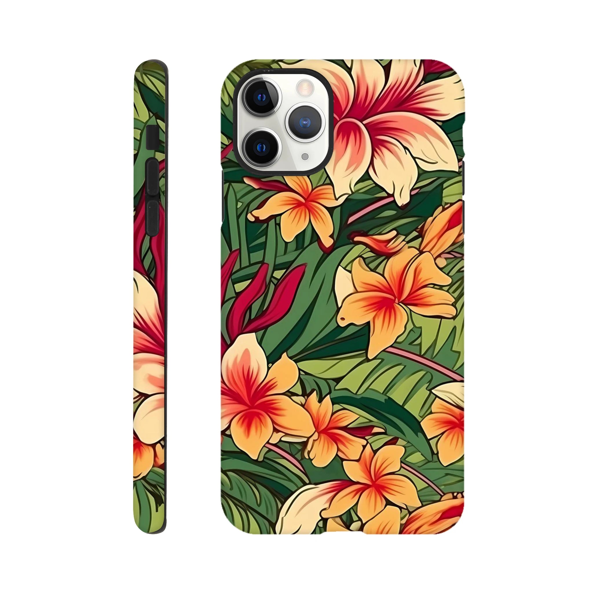 Vintage Hawaiian Floral - Apple iPhone Tough case iPhone Tough Case Globally Fulfilled Plants Surf