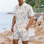 Birds Of A Feather Men's Hawaiian Shirt & Shorts Set Men's Hawaiian Shirt & Shorts Set animal Birds Printed Offshore