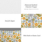 Retro Boho Flower Men's Lightweight Sun Hoodie & Shorts Set Men's Lightweight Sun Hoodie & Shorts Plants Printed Offshore