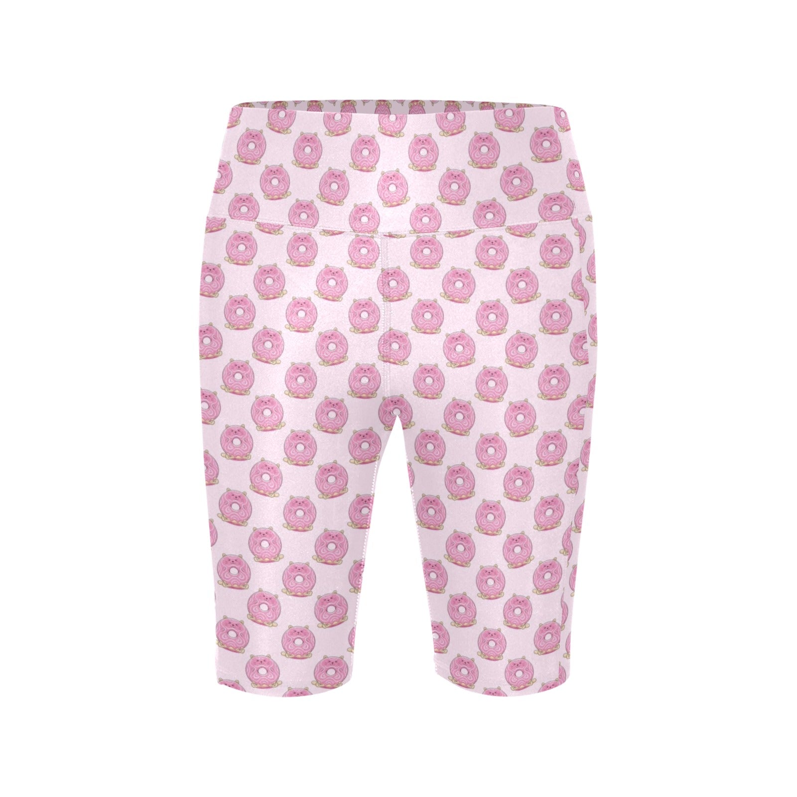 Pink Cat Doughnuts Women's Bike Shorts With Side Pockets