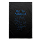 The Coffee Addicts Club - AS Colour Tea Towel Black One Size Tea Towel Coffee Printed In Australia