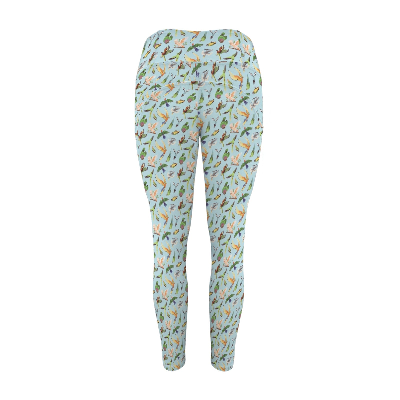 Parrots Women's High Waist Pockets Yoga Leggings Women's High Waist Pockets Yoga Leggings Birds Printed Offshore
