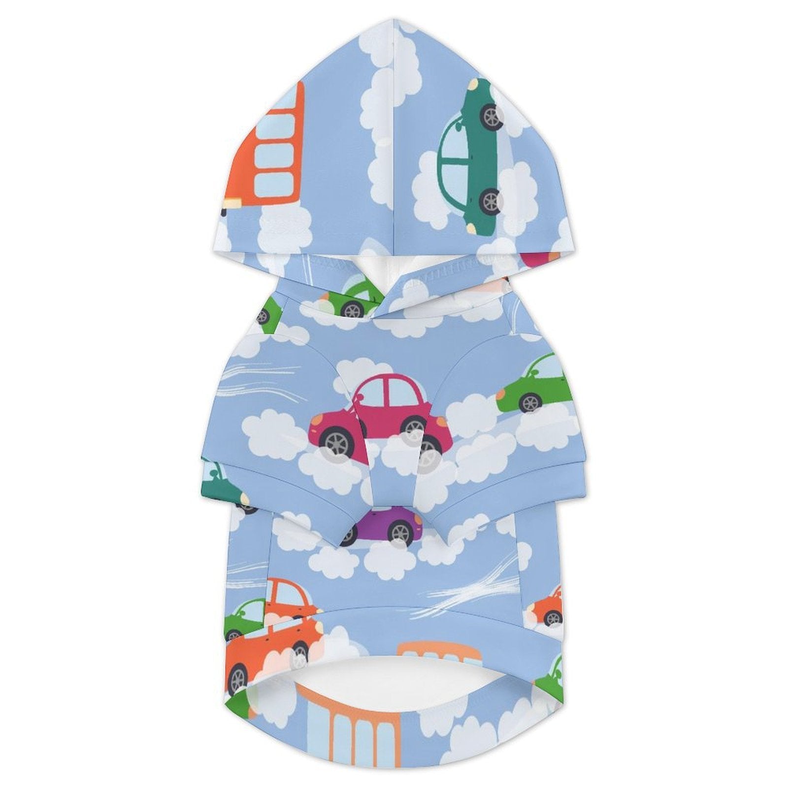 Colourful Cars Pet Hoodie (Small Size)