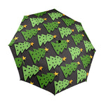 Christmas Trees - Semi-Automatic Foldable Umbrella (Model U12) One Size Semi-Automatic Foldable Umbrella (U12)
