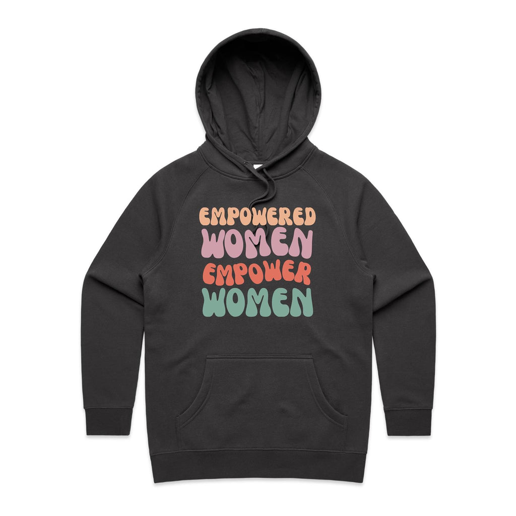 Empowered Women Empower Women - Womens Hoodie Coal Womens Hoodie Positivity Printed In Australia